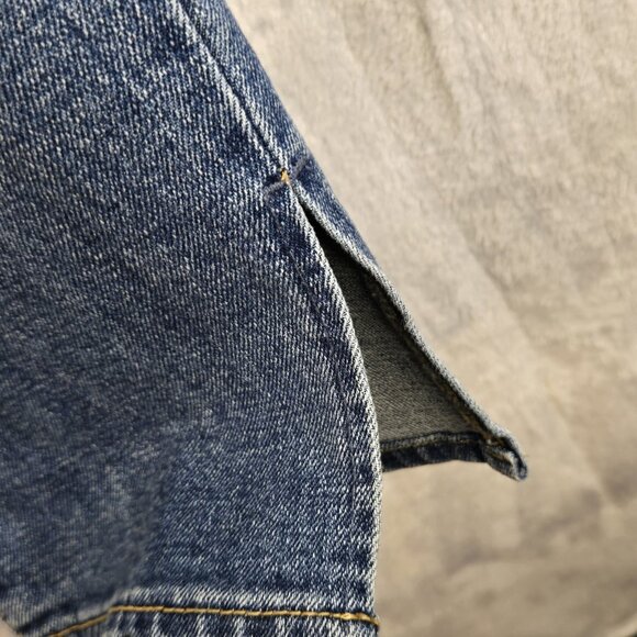 Old Navy High Rise OG Straight Womens Size 16 Blue Stretch Denim Jean CAPRIS - Picture 4 of 8